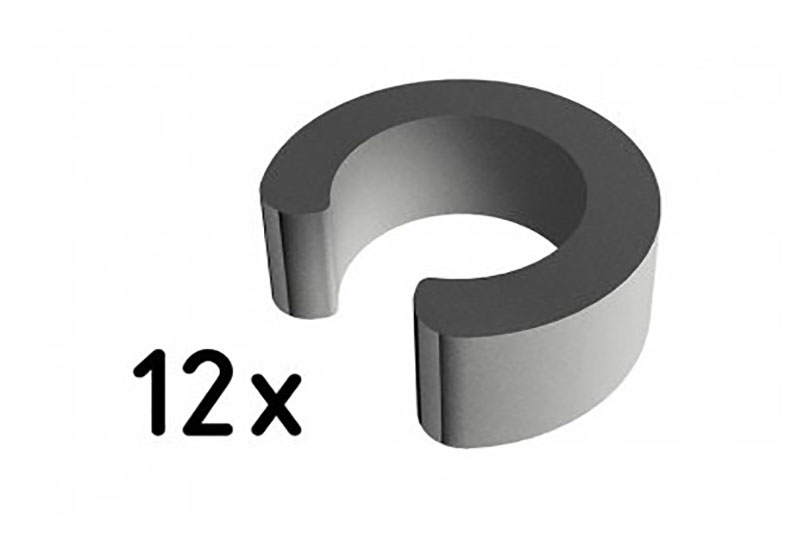 Mesafe klipsi ø11 5 mm RAL9006. 12 adetlik çanta.